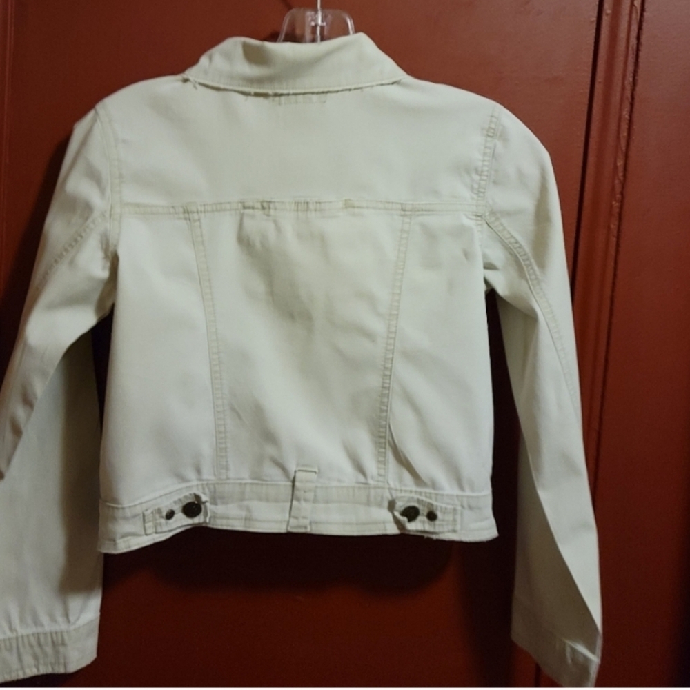 Sally Mack Junior's Cream  Cropped Jacket Size L - Picture 7 of 16